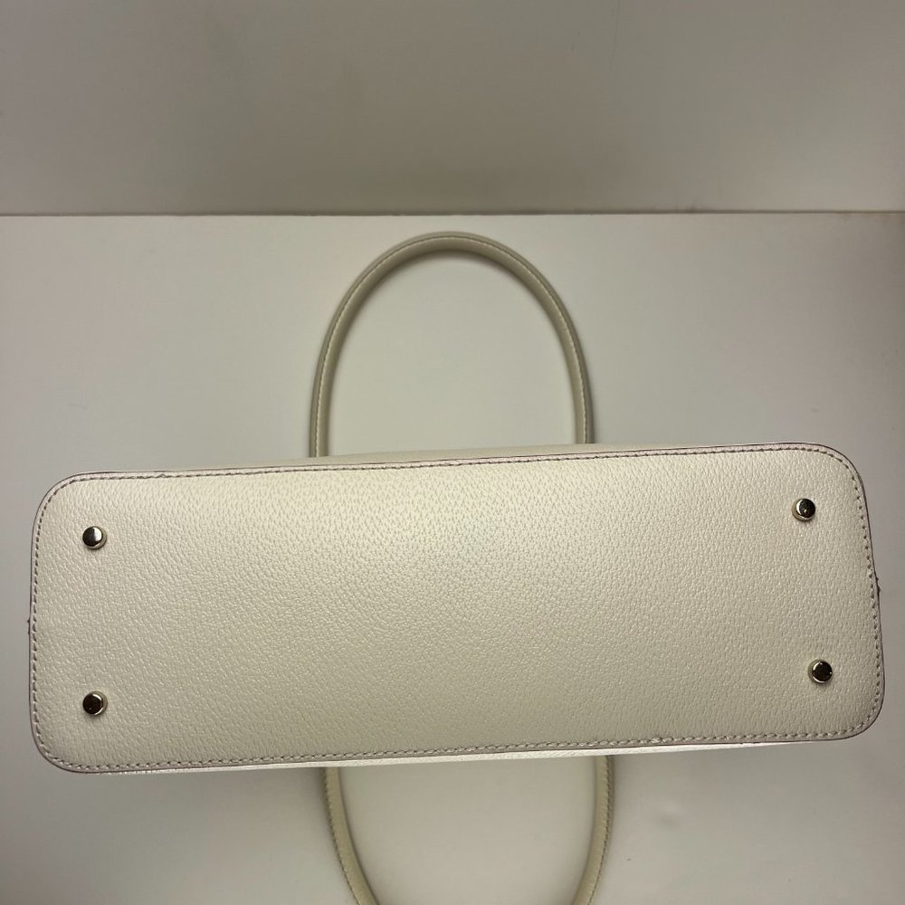 Kate Spade Wellesley Rachelle Double Zip Ivory Large Dome Shoulder Satchel - Picture 3 of 11